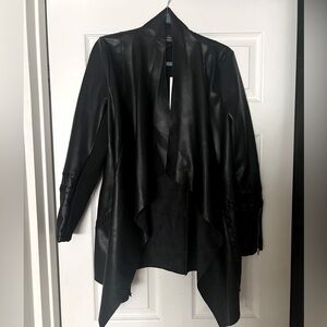 NWT Rare Vici X Fate Open Front Faux Leather jacket, size M